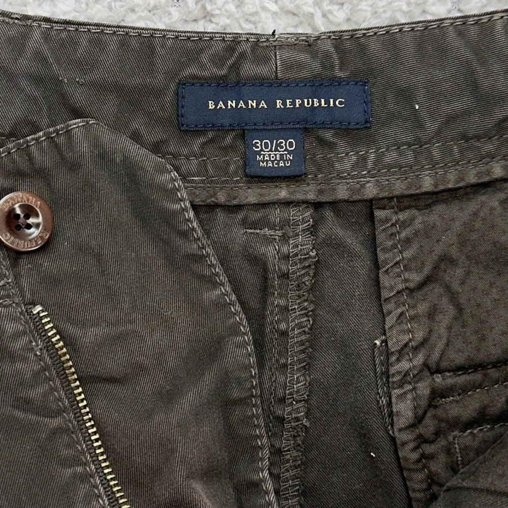 Banana Republic Heritage‎ Cargo Pants 30x30 Olive Brown Y2K Military Utility